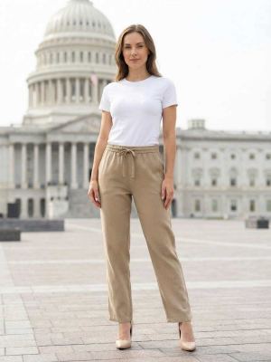 Pantalon long femme jambe droite décontracté