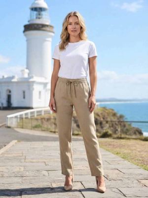 Pantalon long femme jambe droite casual décontracté