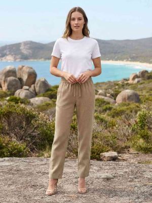 Pantalon long femme décontracté, jambe droite, sport, cordon de serrage