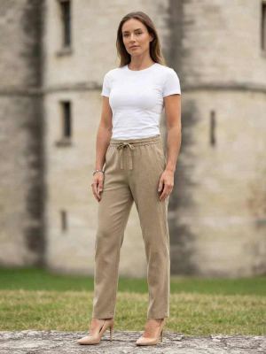 Pantalon long décontracté femme, jambe droite