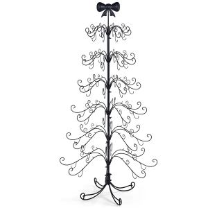 Sapin Noël noir 6 pi PVC métal