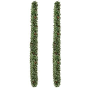 2x Guirlande Noël 9 pi pré-illuminée, 200 lumières, 440 branches