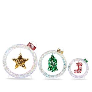 Décorations Noël Ampoule Ajourée 3pcs - 295 DEL Blanches