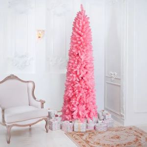 Sapin Noël artificiel 7,5 pi, hinged, rose, 1075 branches