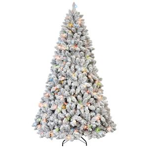 Sapin Noël artificiel 6pi floqué 888 branches 350 LED mémoire pliable