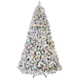 Sapin Noël artificiel 4pi, 366 branches, 150 DEL multicolore, base pliable