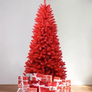 Sapin de Noël 6FT rouge, 804 pointes, branches articulées
