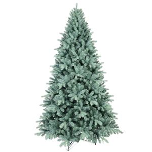Sapin Noël artificiel 8pi bleu-vert 2458 branches PE/PVC, base pliable