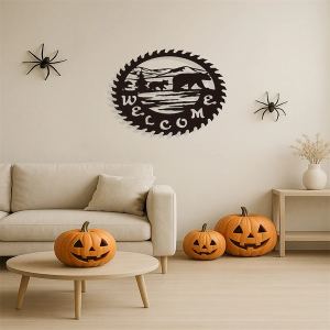 CIFbuy Sculpture ours gothique métal, statue décor maison Halloween Noël