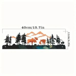 CIFbuy Orignal forêt hiver sapin art métal, décor noël chambre foyer