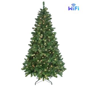 Sapin Noël 9 pi RGB 1721 branches, base pliable