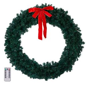 Couronne Noël 60 po 220 lumières, gradation sans limite