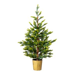 2x Sapin Noël artificiel 4pi, pot, 119 branches, vert
