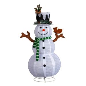 Bonhomme neige Noël 4' illuminé 120 LED blanches décor