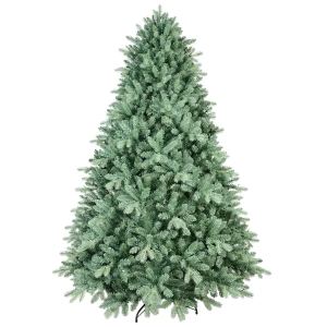 Sapin Noël artificiel 7,5 pi bleu-vert 2908 branches PE/PVC base pliable