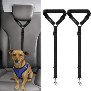 Ceinture sécurité auto chien 2 pack avec retenue appuie-tête