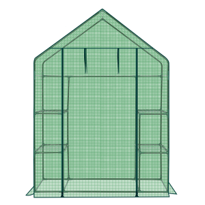 Serre marche 4 tablettes PE 56x29x77po vert