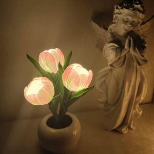 Guirlande lumineuse LED tulipe 3 têtes lampe atmosphère