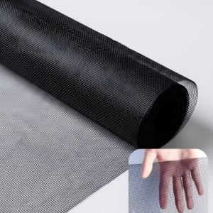 Rouleau écran fenêtre 48"x48' acier inoxydable 304 noir