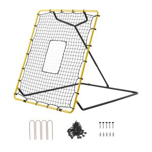 Filet renvoi baseball/softball 4x4,5pi, 4 angles, cadre acier entraînement