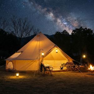 Tente glamping cloche 16,4 pi beige 10 personnes