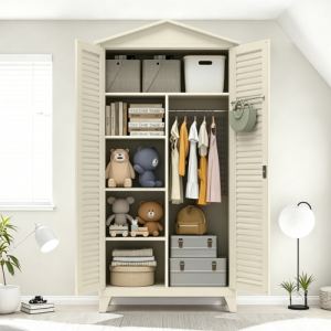 Spire Armoire rangement 79,1 po beige métal