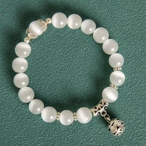Bracelet perles opale cristal style coréen 10mm