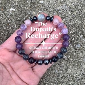 Bracelet perles violettes