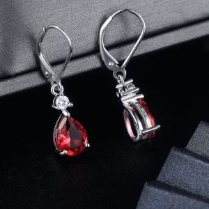 Boucles d'oreilles goutte zircon cuivré 24K, luxe