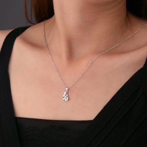 Collier alliage zinc simple femme