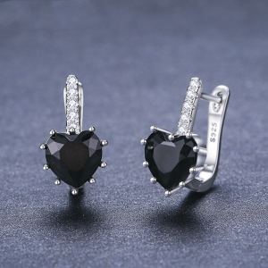Boucles oreilles cœur zircon cuivre assorties