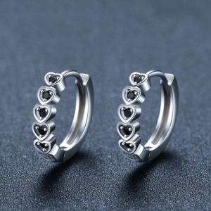 Boucles d'oreilles cuivre cœur amour bicolore femme