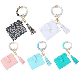 Bracelet silicone perles femme glands PU