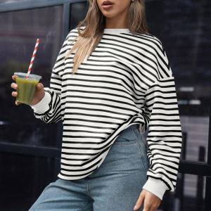 Chemise surdimensionnée rayée casual décontractée