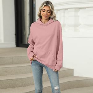 Sweat capuche femme poche décontracté