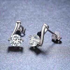 Boucles argent 925 zircon micro-incrustées rondes