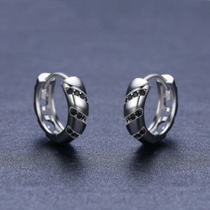 Boucles rondes rétro européennes en cuivre pour femme