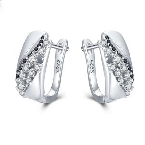 Boucles d'oreilles clous cuivre stylisées