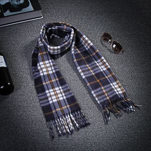 Foulard carreaux noir blanc épais automne-hiver unisexe