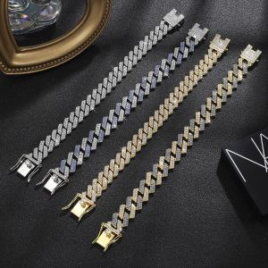 Chaîne hip hop diamants style épais homme