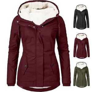 Manteau femme matelassé fermeture éclair poche couleur unie
