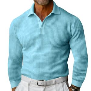 T-shirt vacances col revers boutonné manches longues