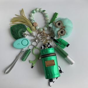 Ensemble porte-clés alarme sifflet brise-vitre