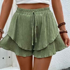 Short casual double anneau femme mode