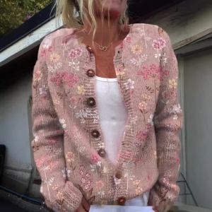 Cardigan-cape imprimé casual