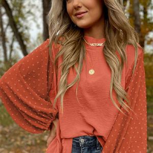 Blouse femme mousseline col rond nouveauté