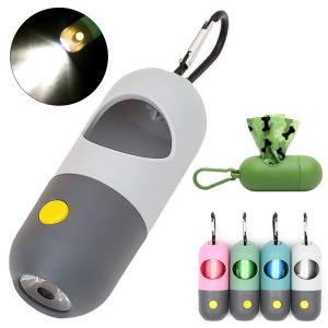 Distributeur sacs déchets éclairé LED chien chat