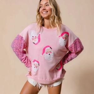 Chandail Noël manches longues femme style européen américain