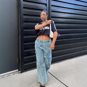 Pantalon large ample femme décontracté