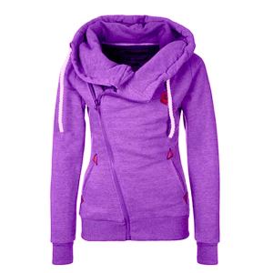 Cardigan sport femme zip latéral capuche